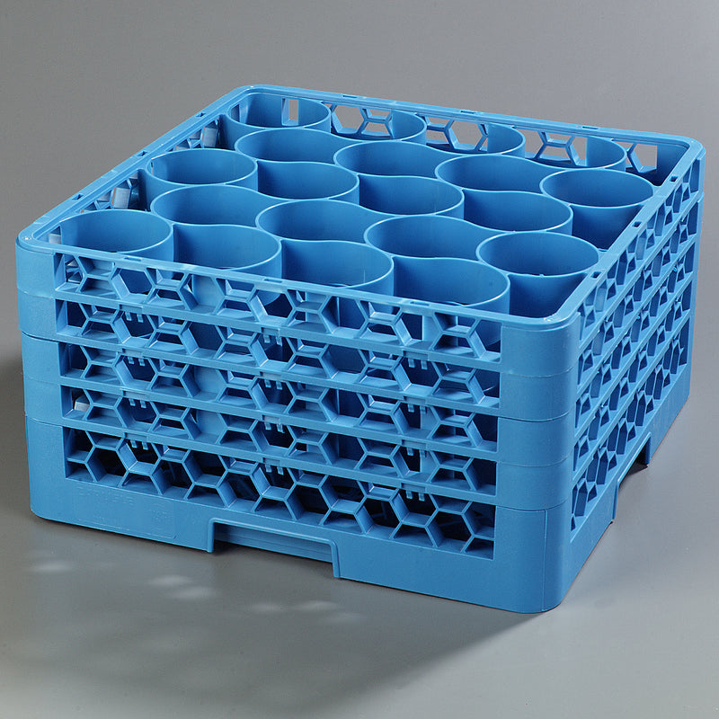 Carlisle RW20-314 OptiClean NeWave 20-Compartment Glass Dish Rack w/ 4 Extenders - Case of 2