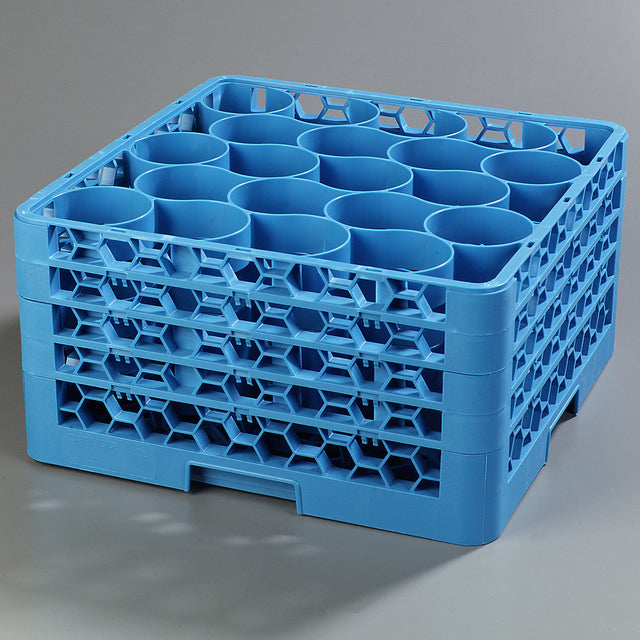 Carlisle RW20-314 OptiClean NeWave 20-Compartment Glass Dish Rack w/ 4 Extenders - Case of 2