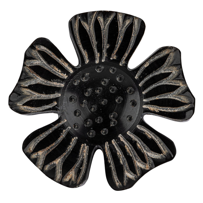 Engraved Natural Horn Button - 64L/40.5mm