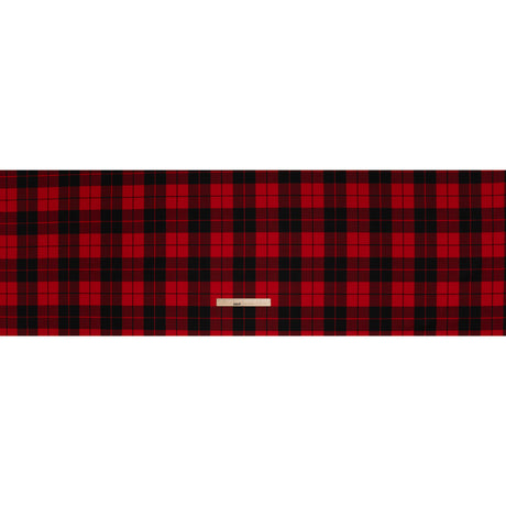 Virgin Wool Twill Made in Italy - Red and Black Classic Plaid