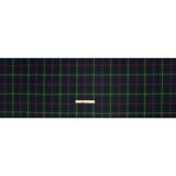 Heavy Virgin Wool Twill Made in Italy - Dark Green, Red and Yellow Plaid