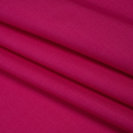 Virgin Merino Wool Twill Suiting Made in Italy - Cyclamen Pink