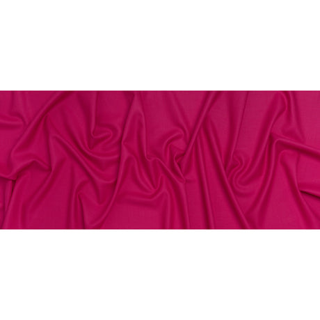 Virgin Merino Wool Twill Suiting Made in Italy - Cyclamen Pink