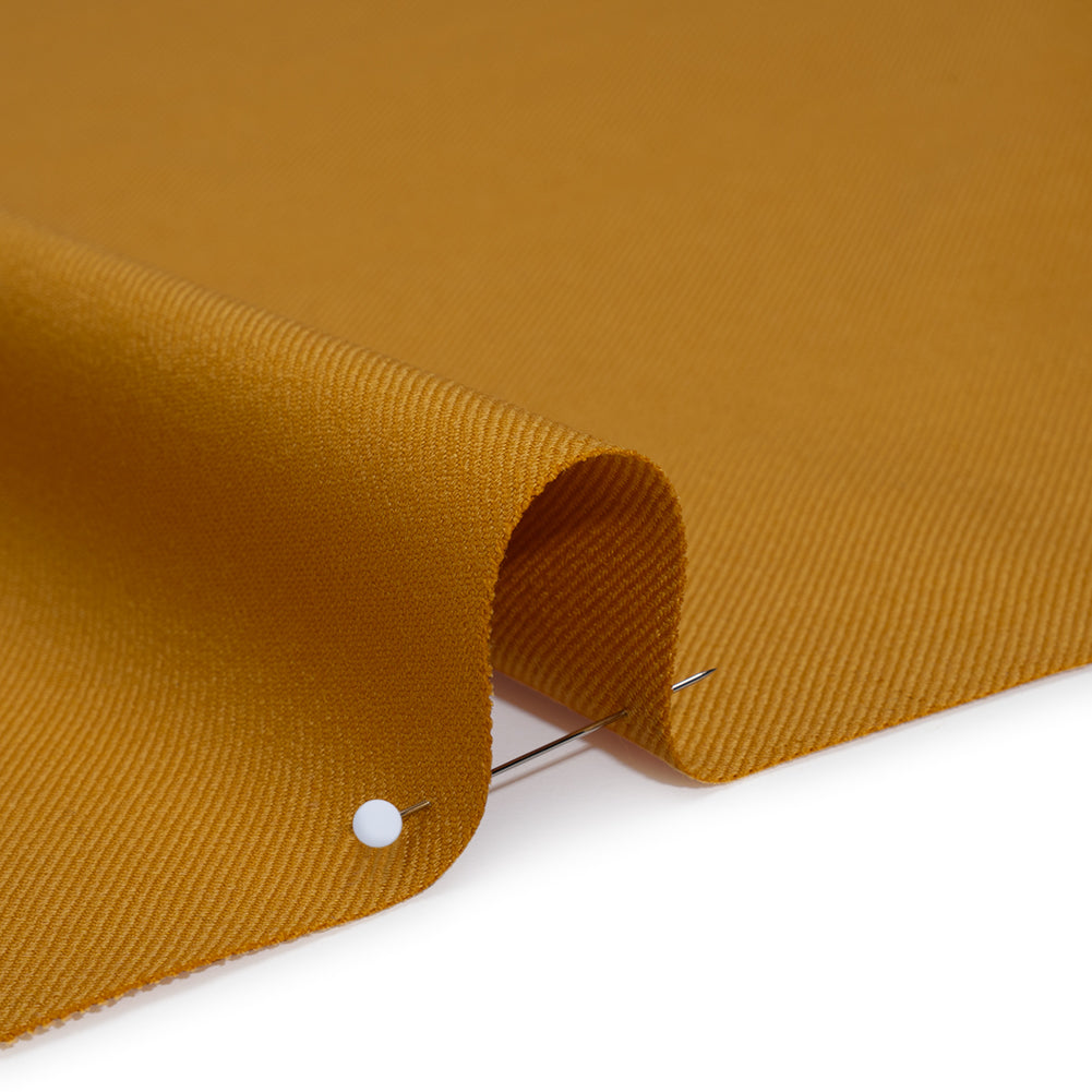 Virgin Merino Wool Twill Suiting Made in Italy - Yellow Ochre