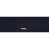 Stretch Virgin Wool Twill Suiting Made in Italy - Navy Blue and White Chalk Stripes