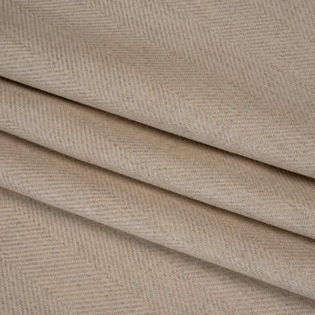 Virgin Wool Twill Made in Italy - Beige Herringbone