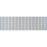 Lightweight Linen Dobby - Light Blue and Cream Plaid with Basketweave Details