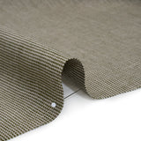 Linen Twill - Beige, Grass Green and White Stripes