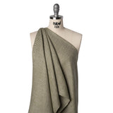 Linen Twill - Beige, Grass Green and White Stripes