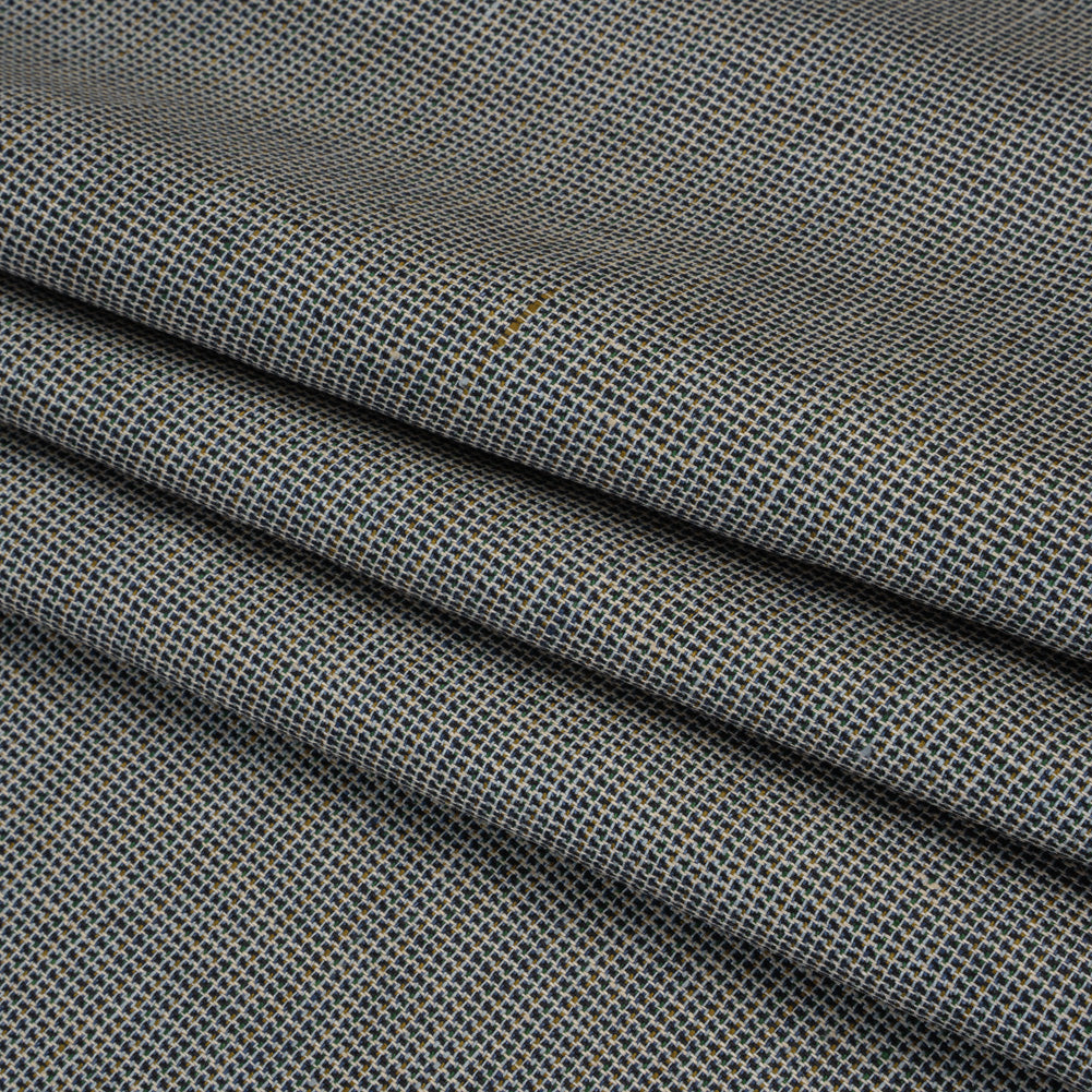 Linen Twill - Blue, Brown and Green Mottled