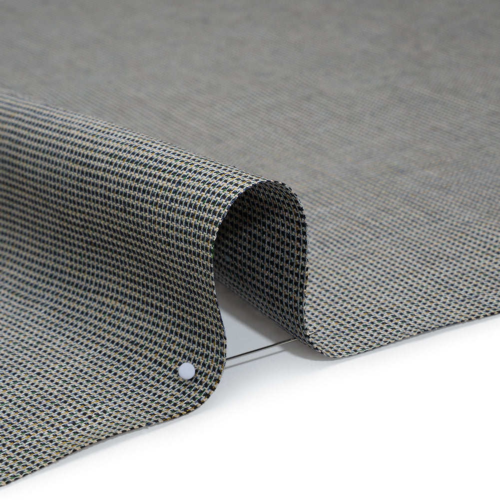 Linen Twill - Blue, Brown and Green Mottled