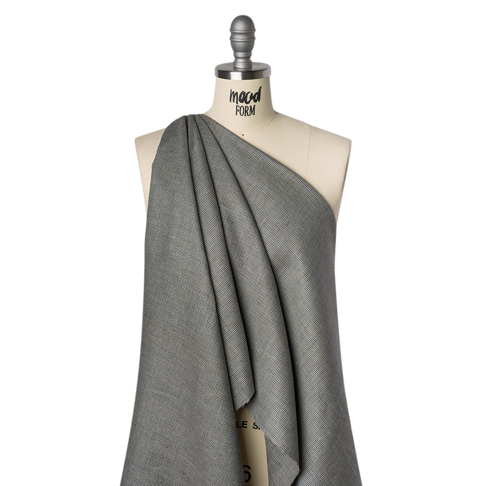 Linen Twill - Blue, Brown and Green Mottled