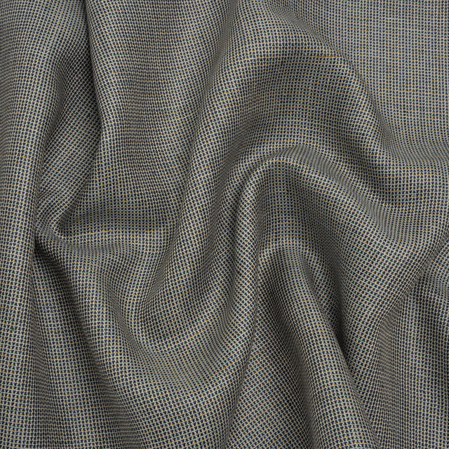 Linen Twill - Blue, Brown and Green Mottled