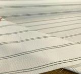 PKL Studio Outdoor Saltbox Stripe Frost White UV Polypropylene Fabric - Frost White Stripe, 54" Width (1 Yard)