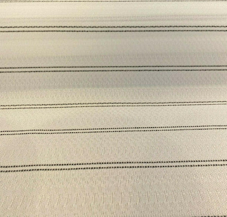 PKL Studio Outdoor Saltbox Stripe Frost White UV Polypropylene Fabric - Frost White Stripe, 54" Width (1 Yard)