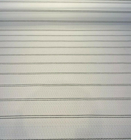 PKL Studio Outdoor Saltbox Stripe Frost White UV Polypropylene Fabric - Frost White Stripe, 54" Width (1 Yard)