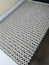 Polyamide Elastane Knitted Fabric Beige Black Geometric Print