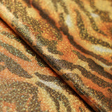 Tiger Polyester Spandex Fabric - Black/Brown Tiger Print, 240 GSM, 58/60" Width (1 Yard)