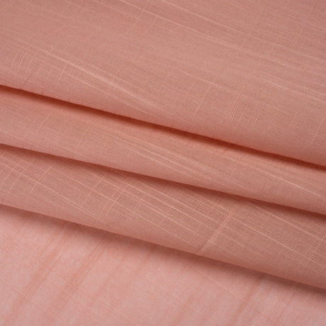 Textured Cotton Voile - Muskmelon Pink - Famous Australian Designer Deadstock