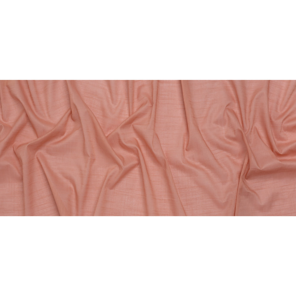 Textured Cotton Voile - Muskmelon Pink - Famous Australian Designer Deadstock