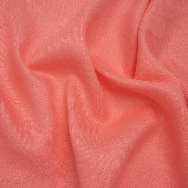 Medium Weight Linen Woven - Watermelon Pink - Famous Australian Designer Deadstock