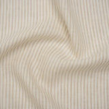 Lightweight Linen Woven - Natural and Beige Candy Stripes - Famous Australian Designer Deadstock