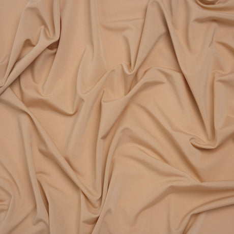 Stretch Polyester Jersey - Buff - Famous Australian Designer Deadstock