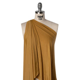 Stretch Polyester Jersey - Mustard Gold - Famous Australian Designer Deadstock