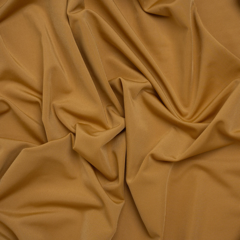 Stretch Polyester Jersey - Mustard Gold - Famous Australian Designer Deadstock