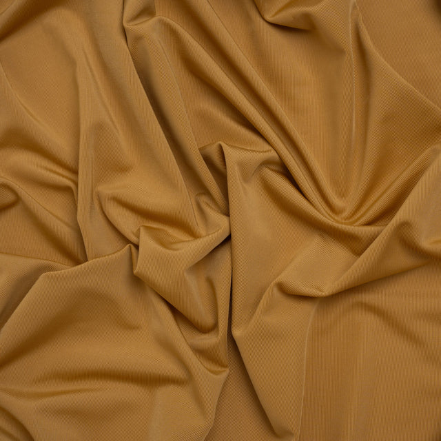 Stretch Polyester Jersey - Mustard Gold - Famous Australian Designer Deadstock
