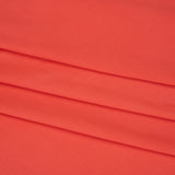 Stretch Polyester Jersey - Coral - Famous Australian Designer Deadstock