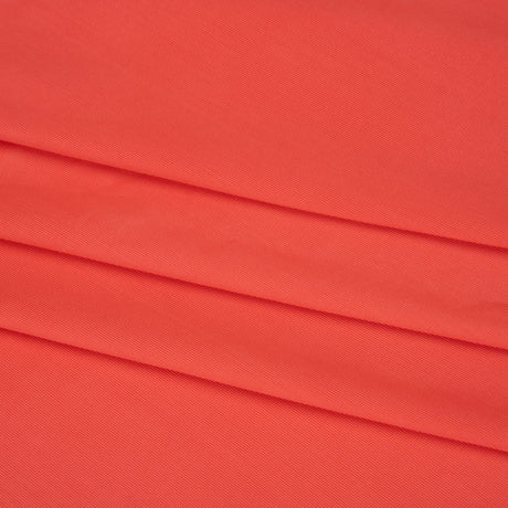 Stretch Polyester Jersey - Coral - Famous Australian Designer Deadstock
