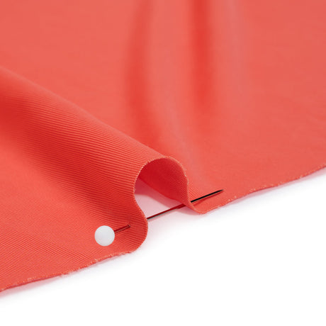 Stretch Polyester Jersey - Coral - Famous Australian Designer Deadstock