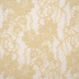 Stretch Corded Lace - Parchment Floral - Famous Australian Designer Deadstock