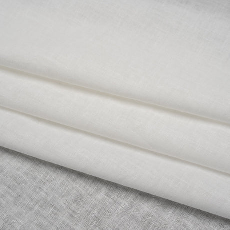 Cotton and Linen Woven - White - Famous Australian Famous Australian Designer Deadstock