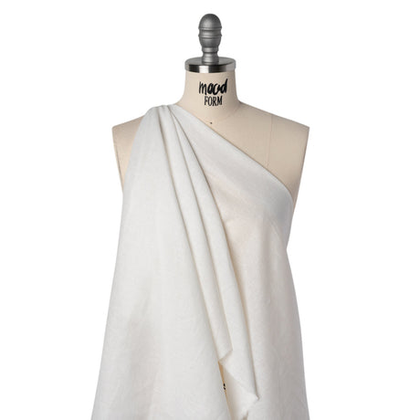 Cotton and Linen Woven - White - Famous Australian Famous Australian Designer Deadstock
