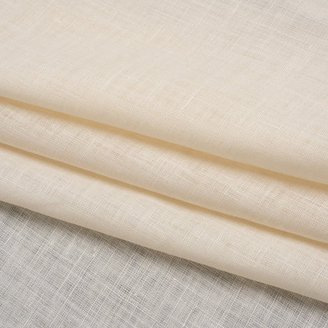 Lightweight Linen Woven - Parchment - Famous Australian Designer Deadstock