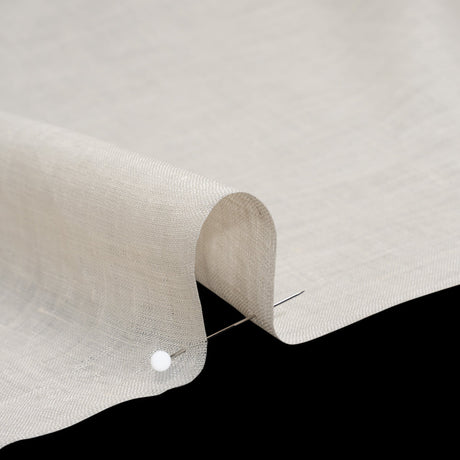 Lightweight Linen Woven - Parchment - Famous Australian Designer Deadstock