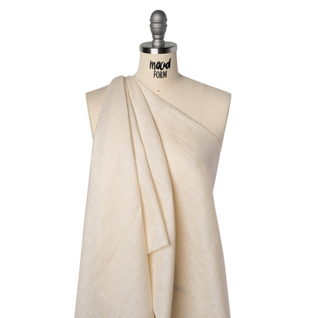 Lightweight Linen Woven - Parchment - Famous Australian Designer Deadstock