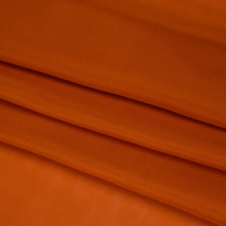 China Silk/Habotai - Pumpkin Orange - Famous Australian Designer Deadstock