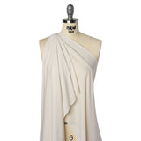 Stretch Polyester Jersey - Parchment - Famous Australian Designer Deadstock