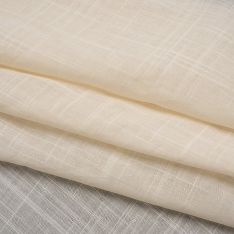 Textured Cotton Voile - Light Beige - Famous Australian Designer Deadstock