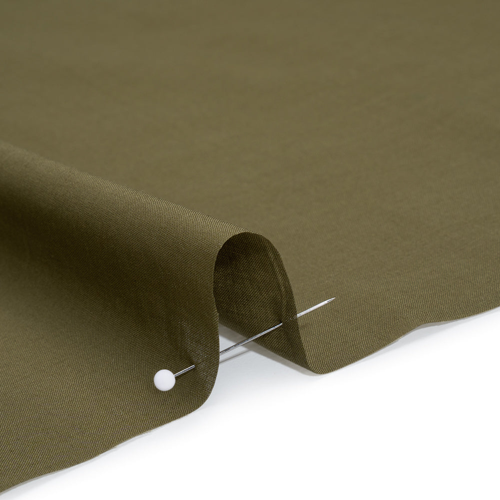 Cotton Voile Lining - Olive Green - Famous Australian Designer Deadstock