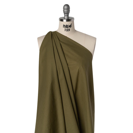 Cotton Voile Lining - Olive Green - Famous Australian Designer Deadstock
