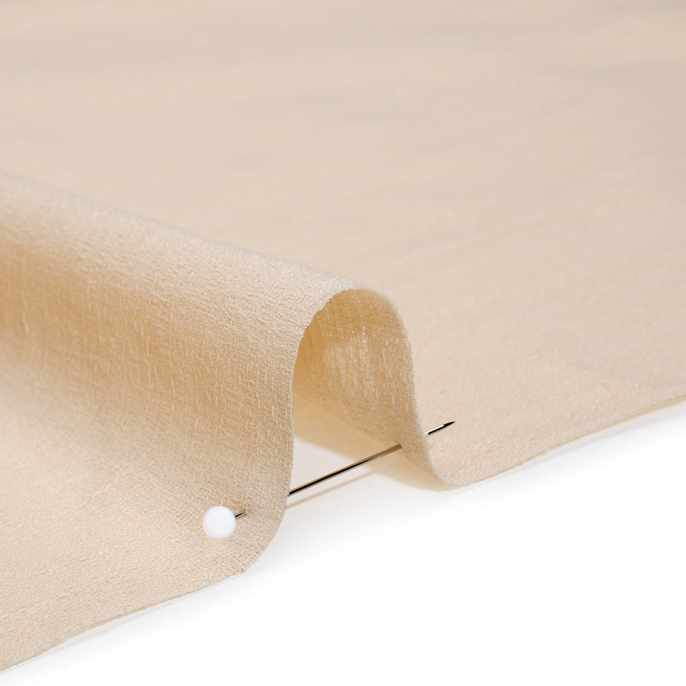 Textured Cotton Woven - Pale Peach - Famous Australian Designer Deadstock