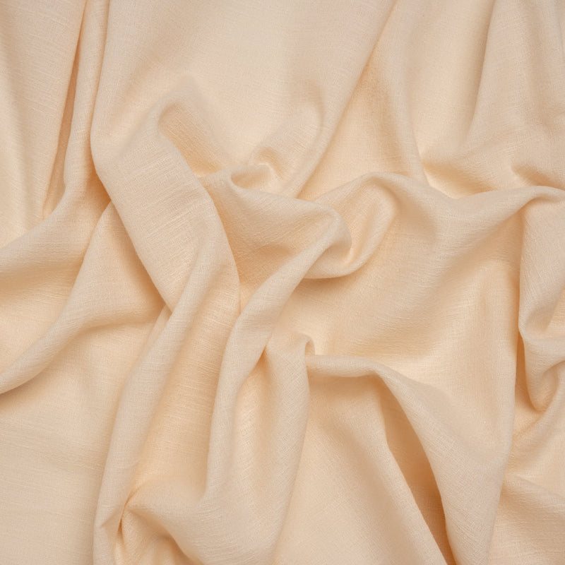 Textured Cotton Woven - Pale Peach - Famous Australian Designer Deadstock