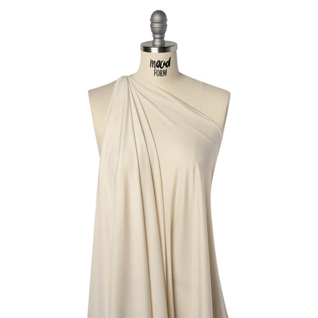 Stretch Polyester Jersey - Buttercream - Famous Australian Designer Deadstock