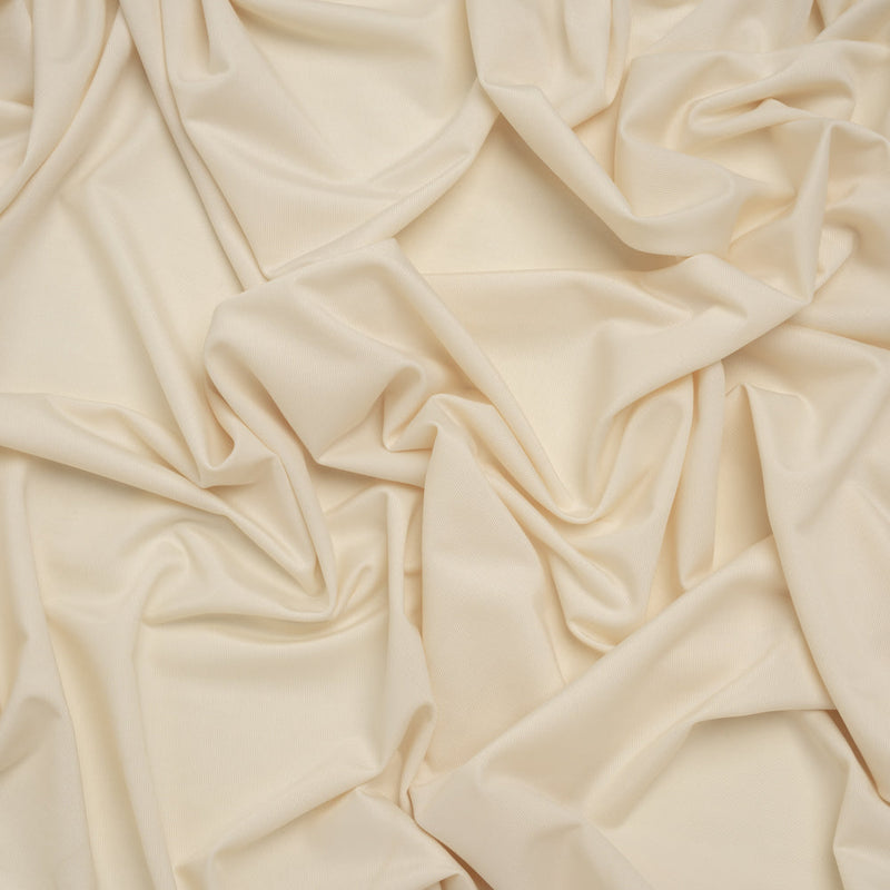 Stretch Polyester Jersey - Buttercream - Famous Australian Designer Deadstock