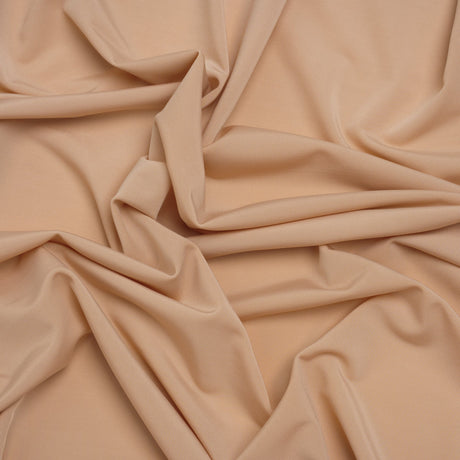 Stretch Polyester Jersey - Peach Nougat - Famous Australian Designer Deadstock