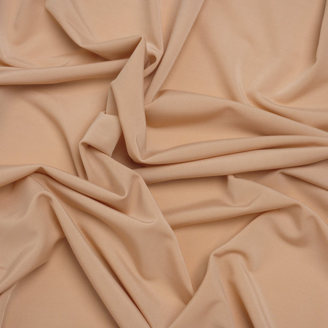 Stretch Polyester Jersey - Peach Nougat - Famous Australian Designer Deadstock